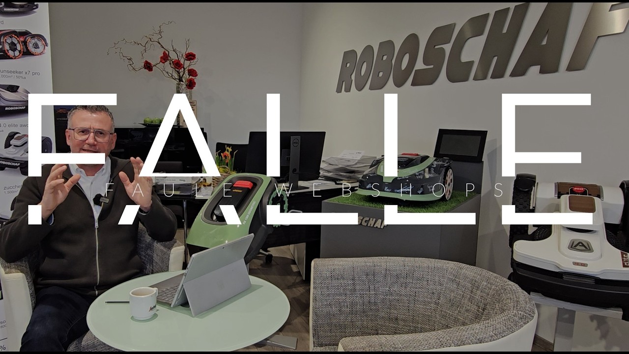 Kamera Mähroboter im Internet 2026 - faule Webshops, eine Falle für Kunden? Roboschaf gibt Einblicke