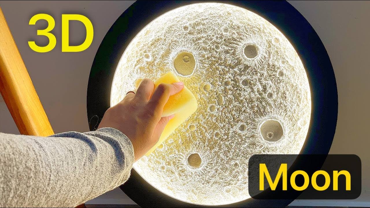 Beautify your home with this attractive moon/Simple and easy teaching of 3D painting of the moon