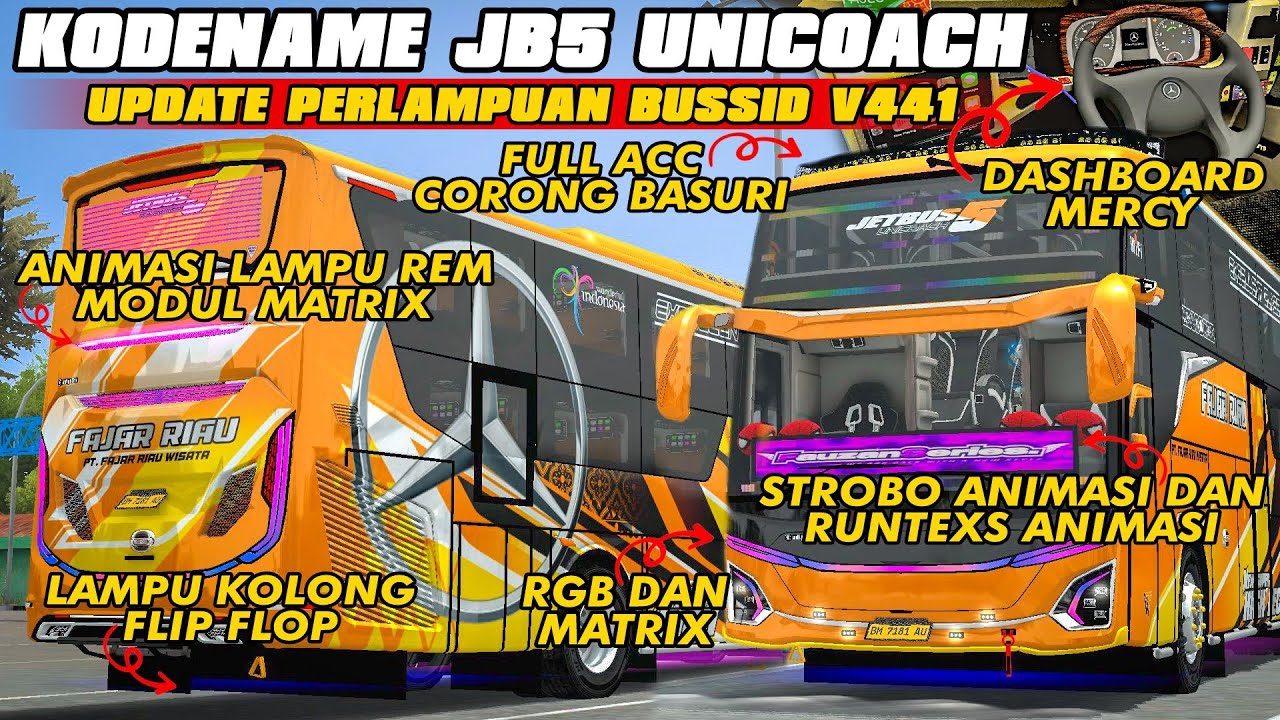 ET DAH BUSET😱GACOR BANGET😍KODENAME JETBUS 5 UNICOACH UPDATE PERLAMPUAN FULL MBOIS🥰 BUSSID V4.4.1