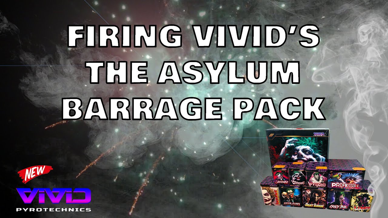 Firing The Asylum Barrage Pack by Vivid Pyrotechnics. (UK Landed Footage)