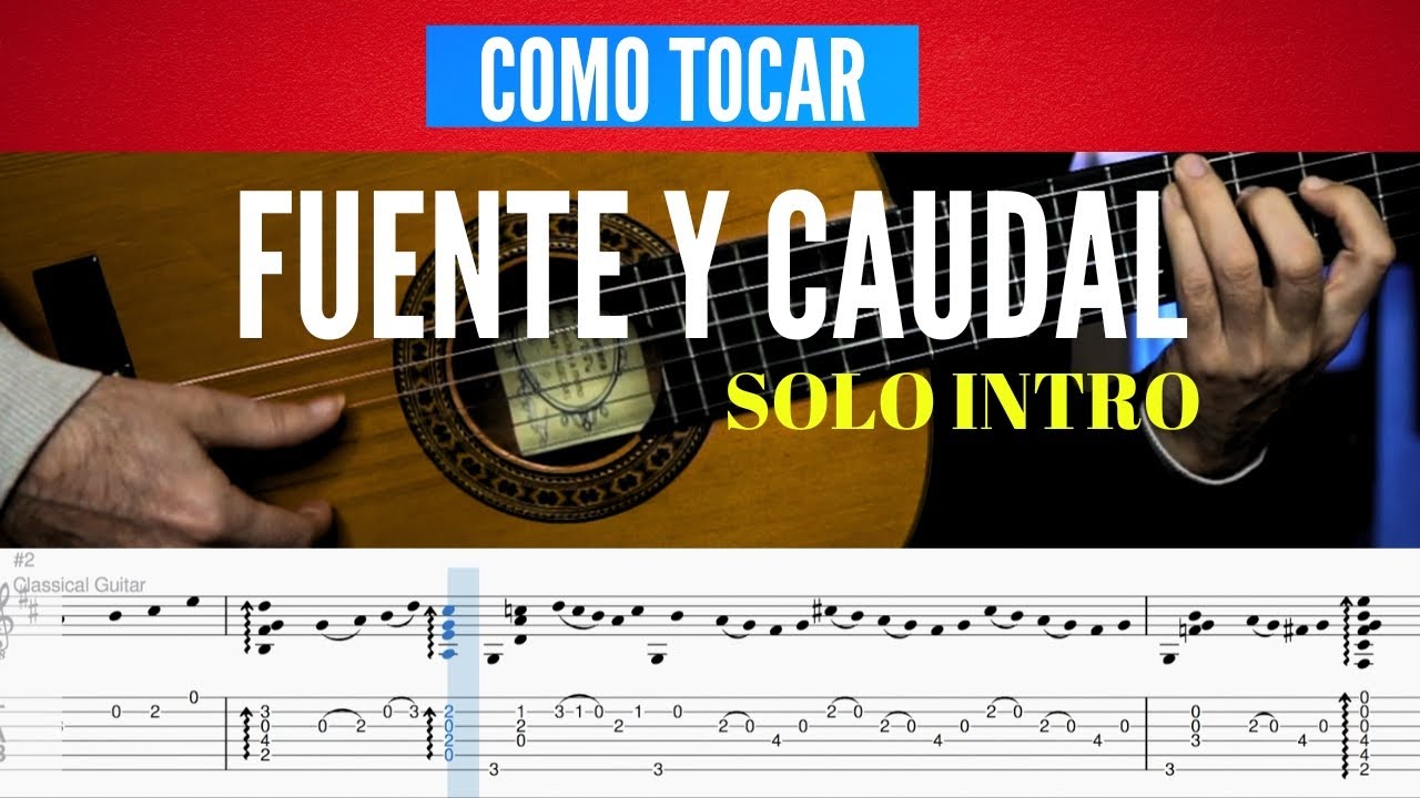 APRENDE A TOCAR EN LA GUITARRA - fuente y caudal  - Intro Solo - Prof. José daniel valenzuela