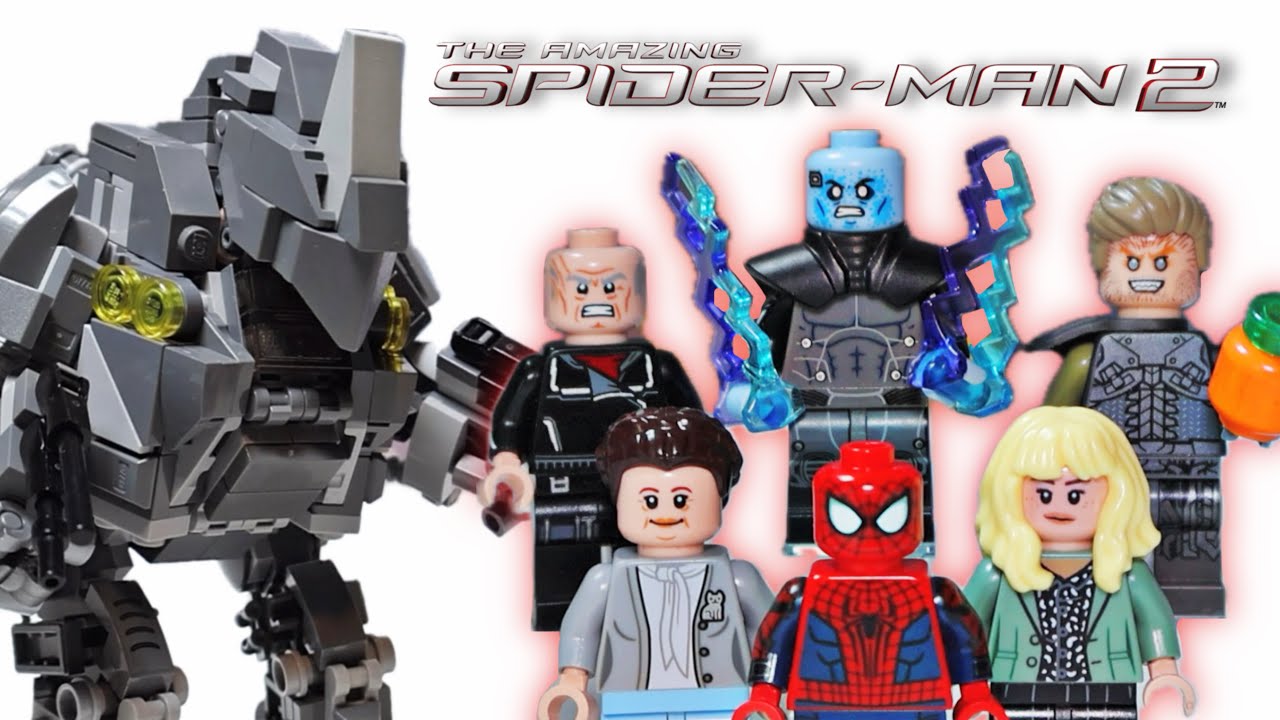 LEGO The Amazing Spider-Man 2 Minifigures + RHINO Build! 🔥🕷🦏
