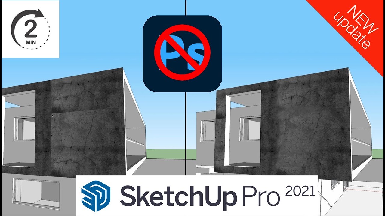 How To Make Seamless Textures  in SketchUP in 2021