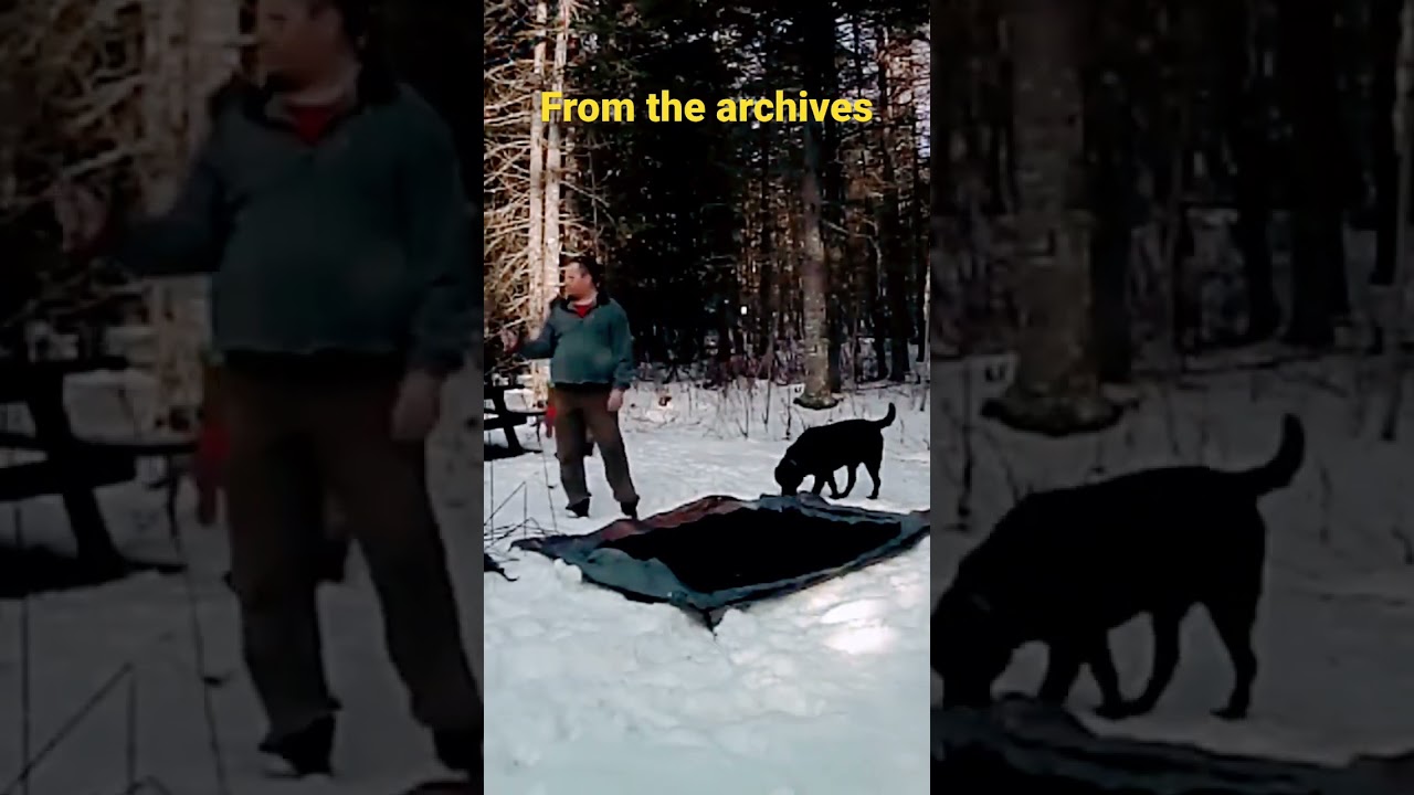 Setting up a tent in winter nemo losi 2 #avoidingchores #camping #wintercamping