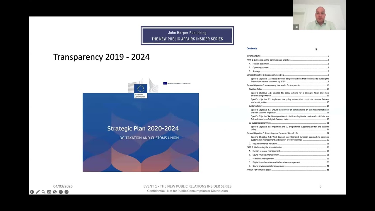 Engaging with the European Commission - THE NEW PUBLIC AFFAIRS INSIDER SERIES Event 1