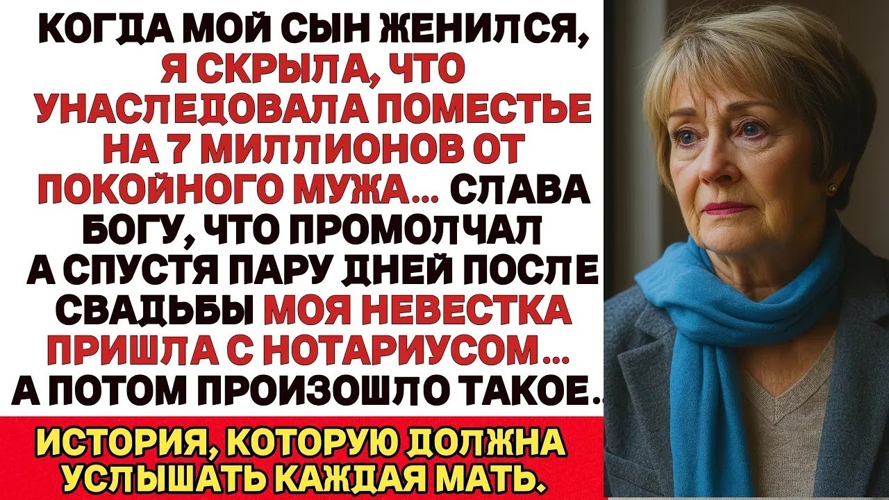 Когда Мой Сын Женился, Я Не Сказала, Что Унаследовала От Мужа 7 Миллионов Рублей Слава Богу