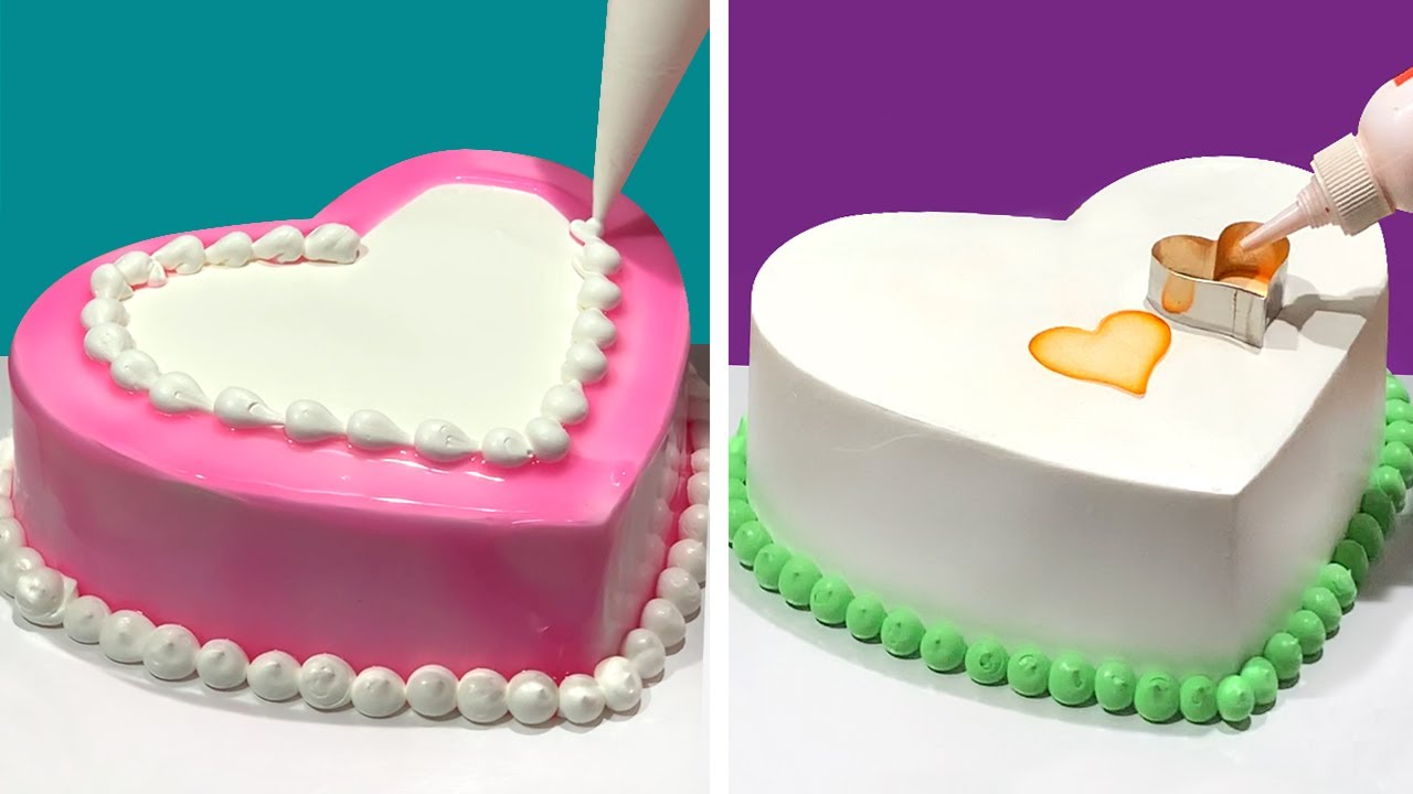 TOP 5 HEART Cake Decorating Ideas for Your Love | Most Satisfying Heart Cake Decorating Tutorials