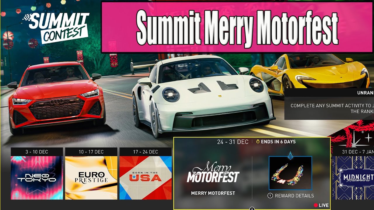 The Crew Motorfest Summit Merry Motorfest - How to Complete - Pro Settings