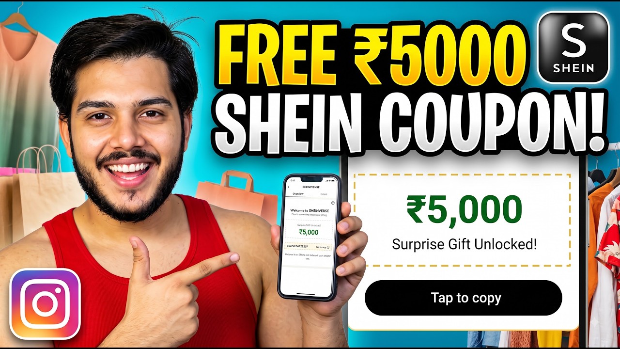 Shein 5000 Coupon 🤑 Shein App Se Free Shoping Kaise Kare | Shein India Review | Sheinverse Coupon