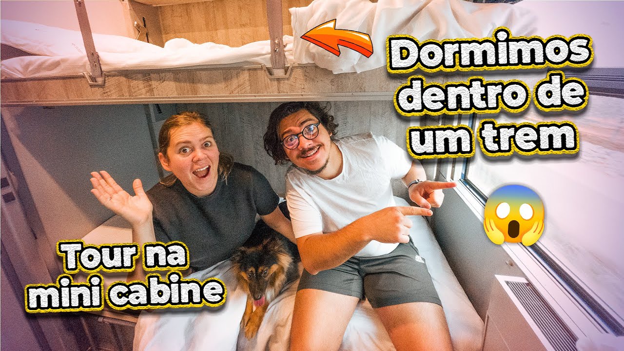 Dormimos dentro do trem: tour pela nossa mini cabine, viajando at&eacute; o Sul da It&aacute;lia!