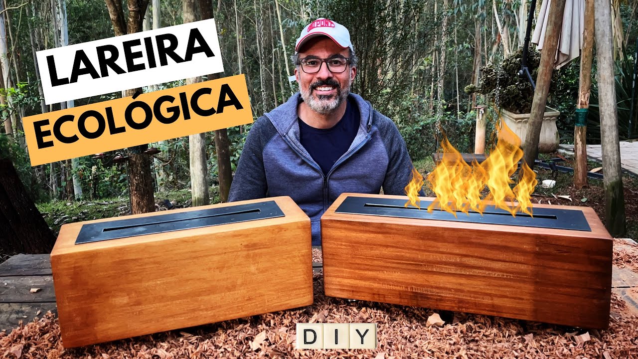Lareira ecológica portátil à álcool. Aprenda como fazer essa lareira móvel incrível. DIY