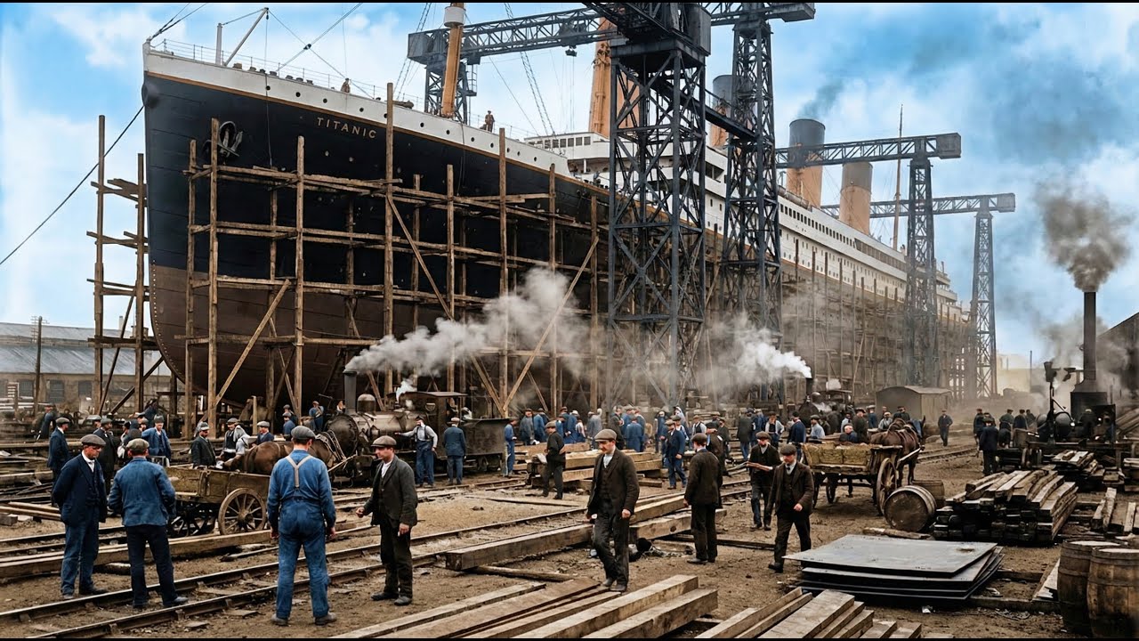 Строительство лайнера RMS TITANIC | Полный процесс судостроения в 1912 году