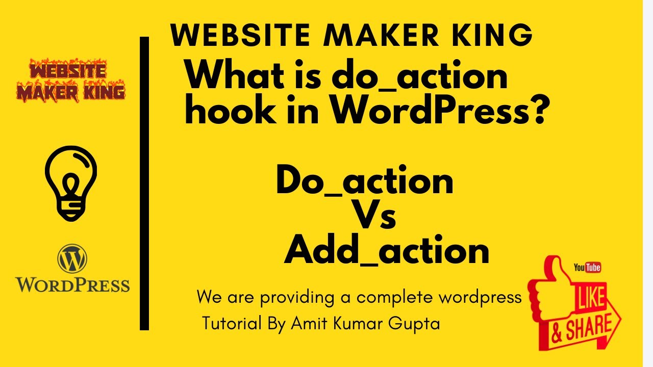 What is do action hook in WordPress | do_Action Vs add_action in Wp | Hindi