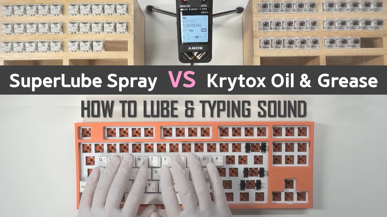 SuperLube VS Krytox : How to Lube Keyboard & Typing Sound Comparison