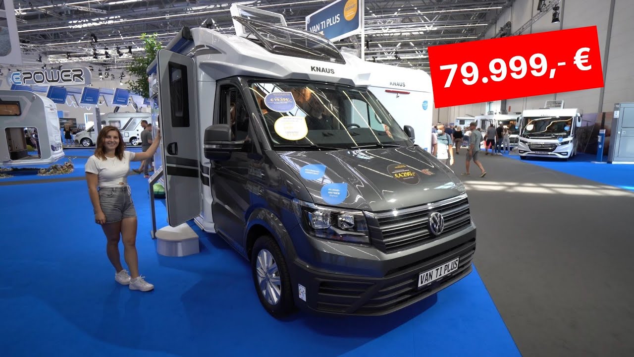 Billige Wohnmobile nur 79.999,- €: 2023 teilintegriertes Wohnmobil Knaus Van TI Plus. 2.20m Breite!
