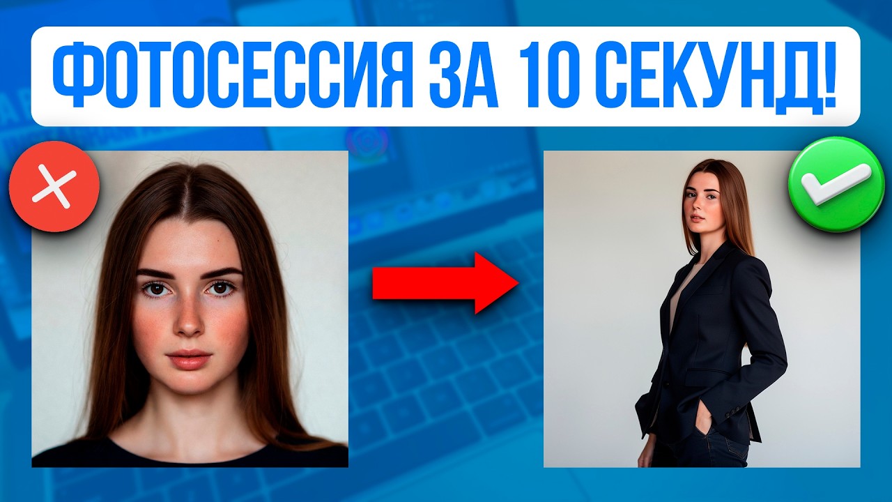 Как из обычного фото сделать Профессиональную Фотосессию? Студийное фото за 10 секунд! Imagify AI