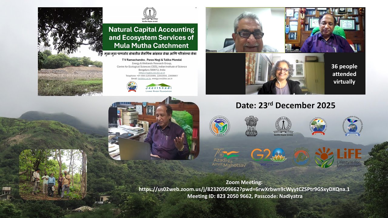 Valuing Our Rivers: Mula Mutha Catchment Ecosystem Services | TVR | IISc EIACP