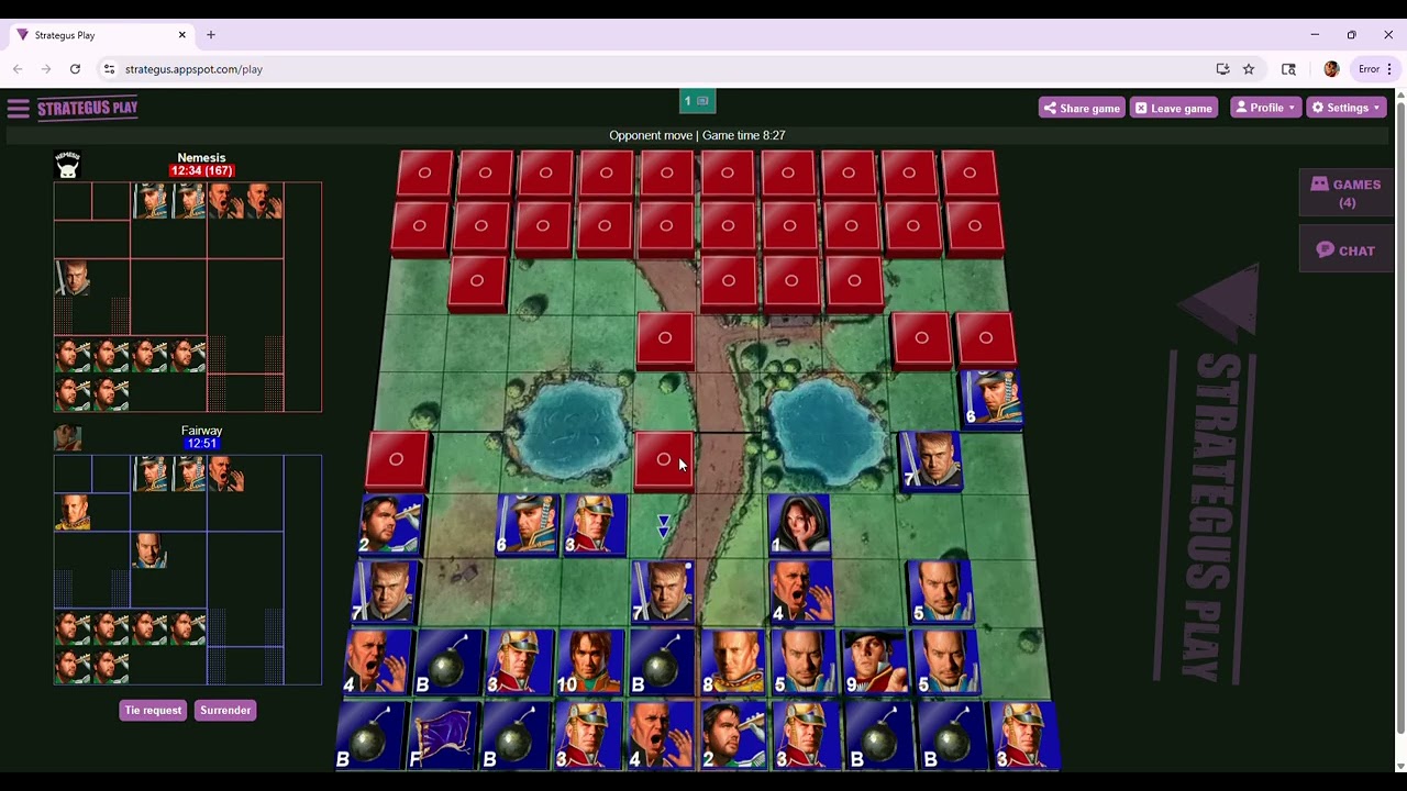 Stratego - Ranked Game on Strategus #62