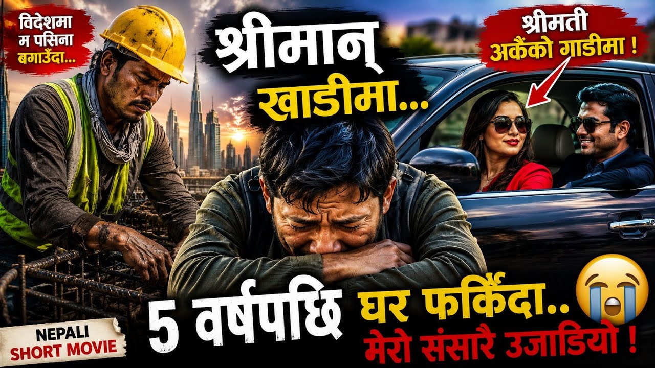 श्रीमान् खाडीमा... श्रीमती अर्कैको गाडीमा! 😭 | Nepali Short Movie | Youtube video | Emotional story