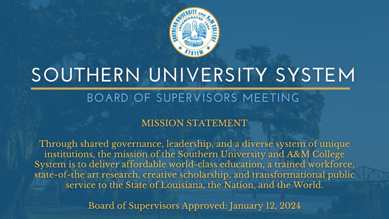 Southern University Board of Supervisors Meeting Friday December 18, 2025