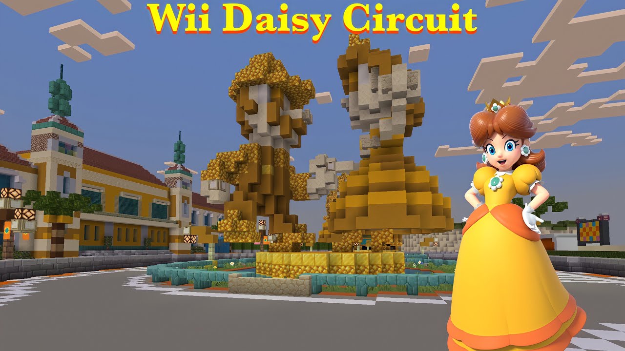 Wii Daisy Circuit Minecraft Mario Kart