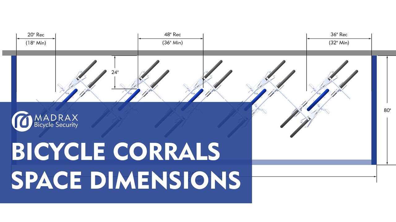 Space Dimensions for Bicycle Corrals | Madrax Commercial Bike Racks