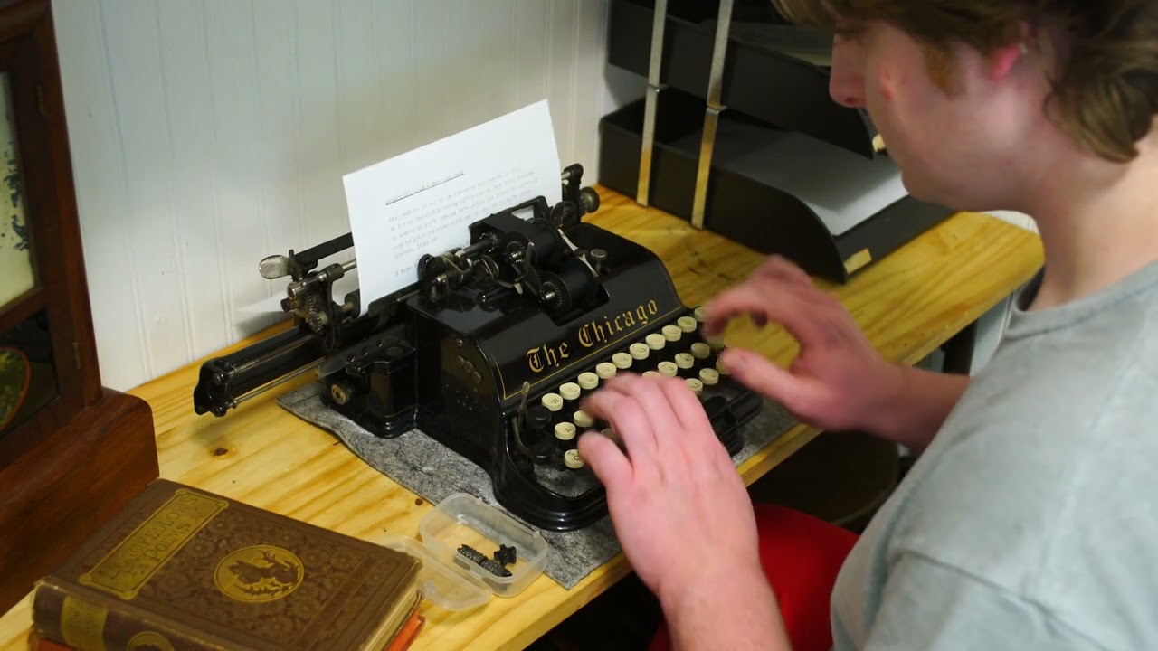 1892 The Chicago No. 1 (Munson) Typewriter Quick Type Test