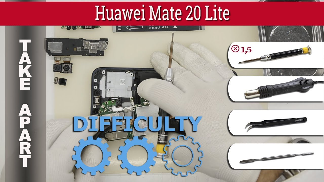 Как разобрать 📱 Huawei Mate 20 Lite SNE-LX1 Разборка и ремонт