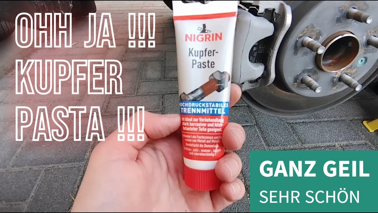Kupferpaste Test: Sehr schön. Why use German Copper paste to Prevent stuck wheel on car tire hub?