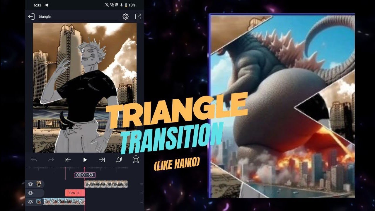 TRIANGLE TRANSITION ( like haiko ) full tutorial!