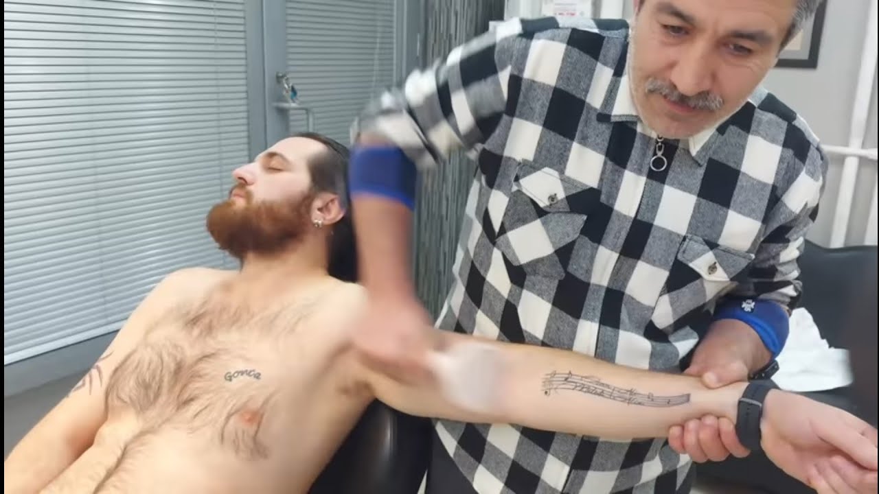 THE MOST RELAXING BACK MASSAGE, FACE MASSAGE WITH ICE BALLS,ASMR TURKISH BARBER