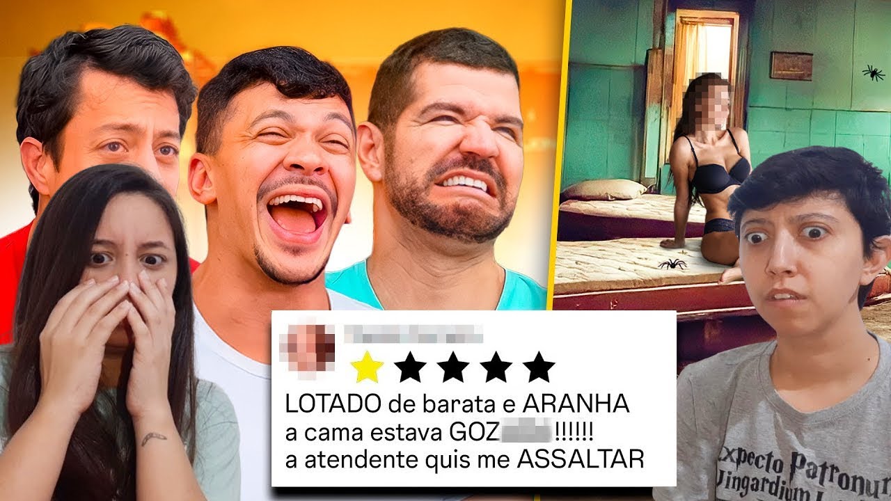 3 HUMORISTAS LENDO AVALIAÇÕES DE MOTEL 😳😳 (ft. Renato Albani & Victor Sarro) | REACT