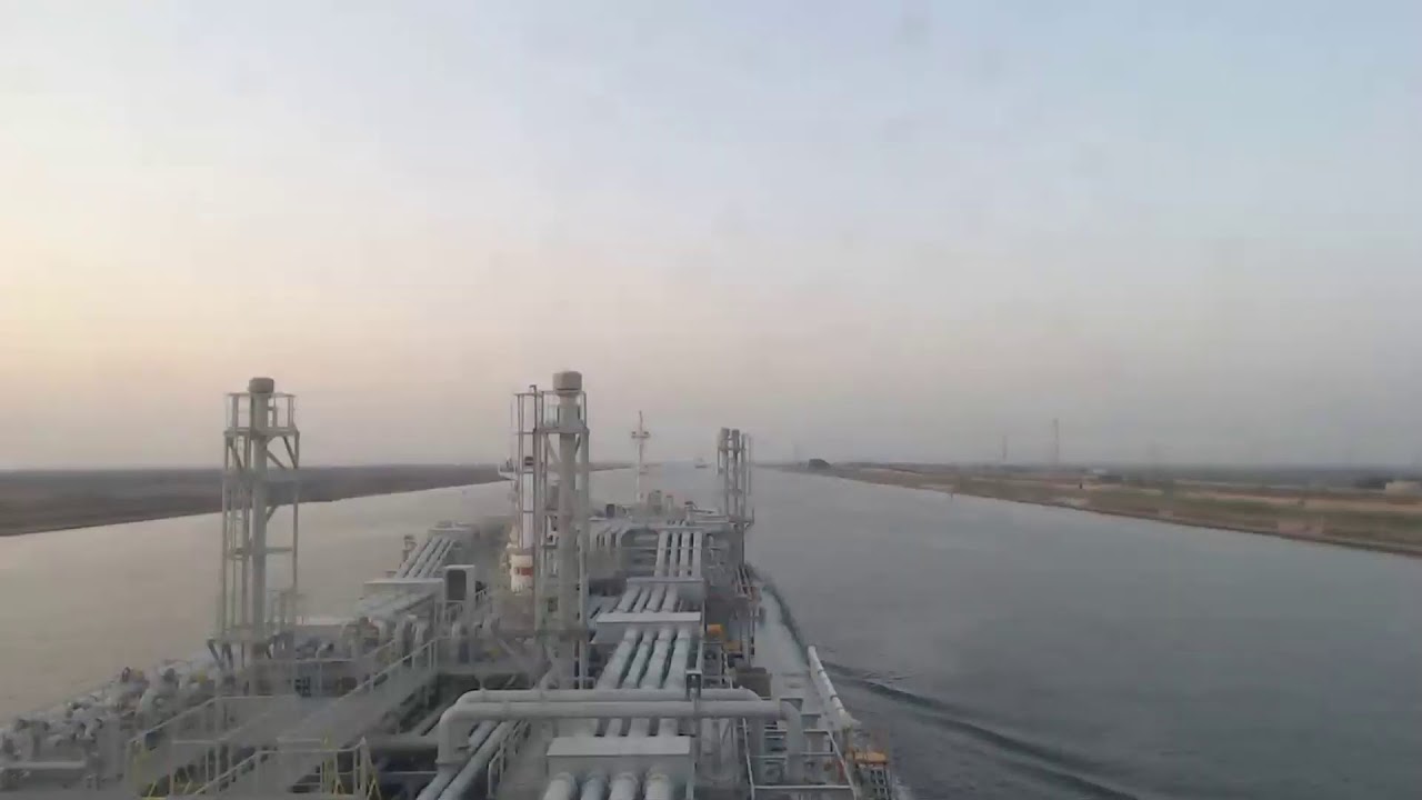 Ship Captain's Tv Live streaming Vessel transitting Suez Canal, Egypt