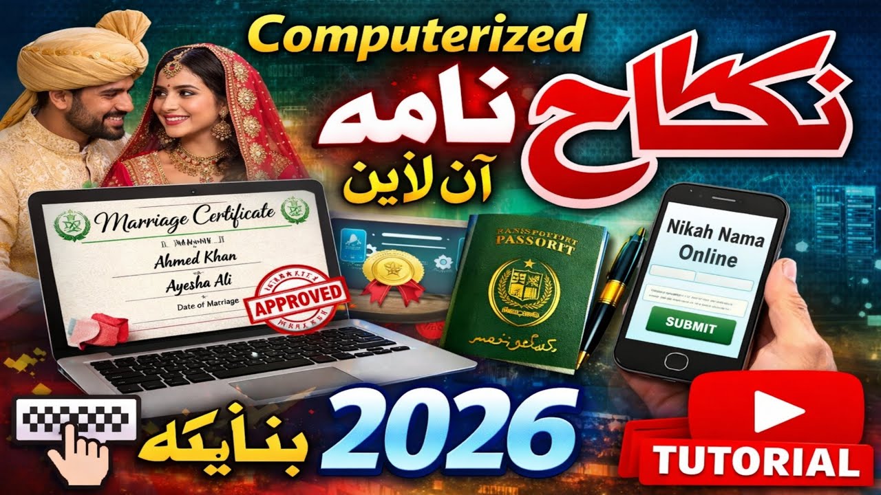 How To Apply online Marriage certificate on Pak I'd app 2026 | Nikkah nama Registered Online