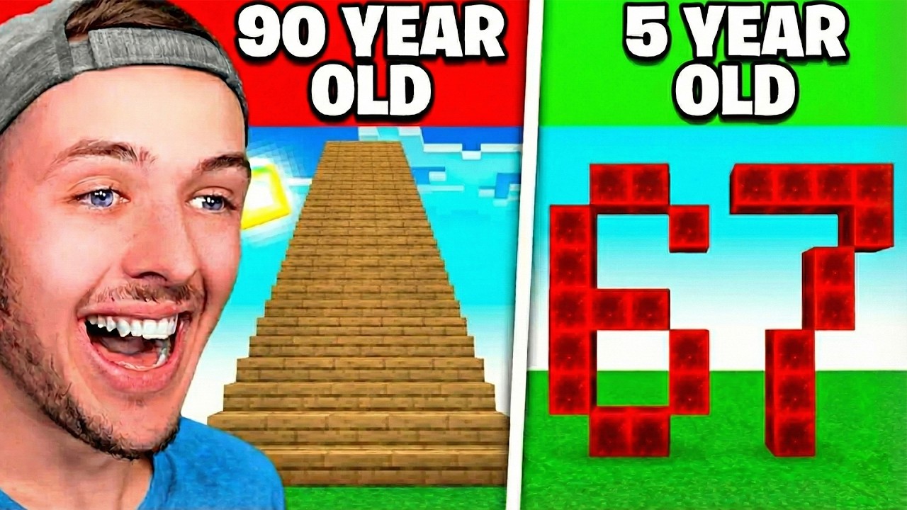 5 Year Old vs 90 Year Old Minecraft…