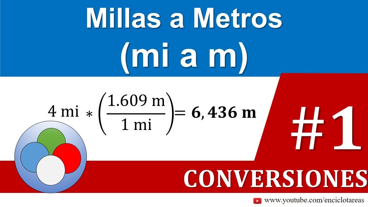 Millas a Metros (mi a m)