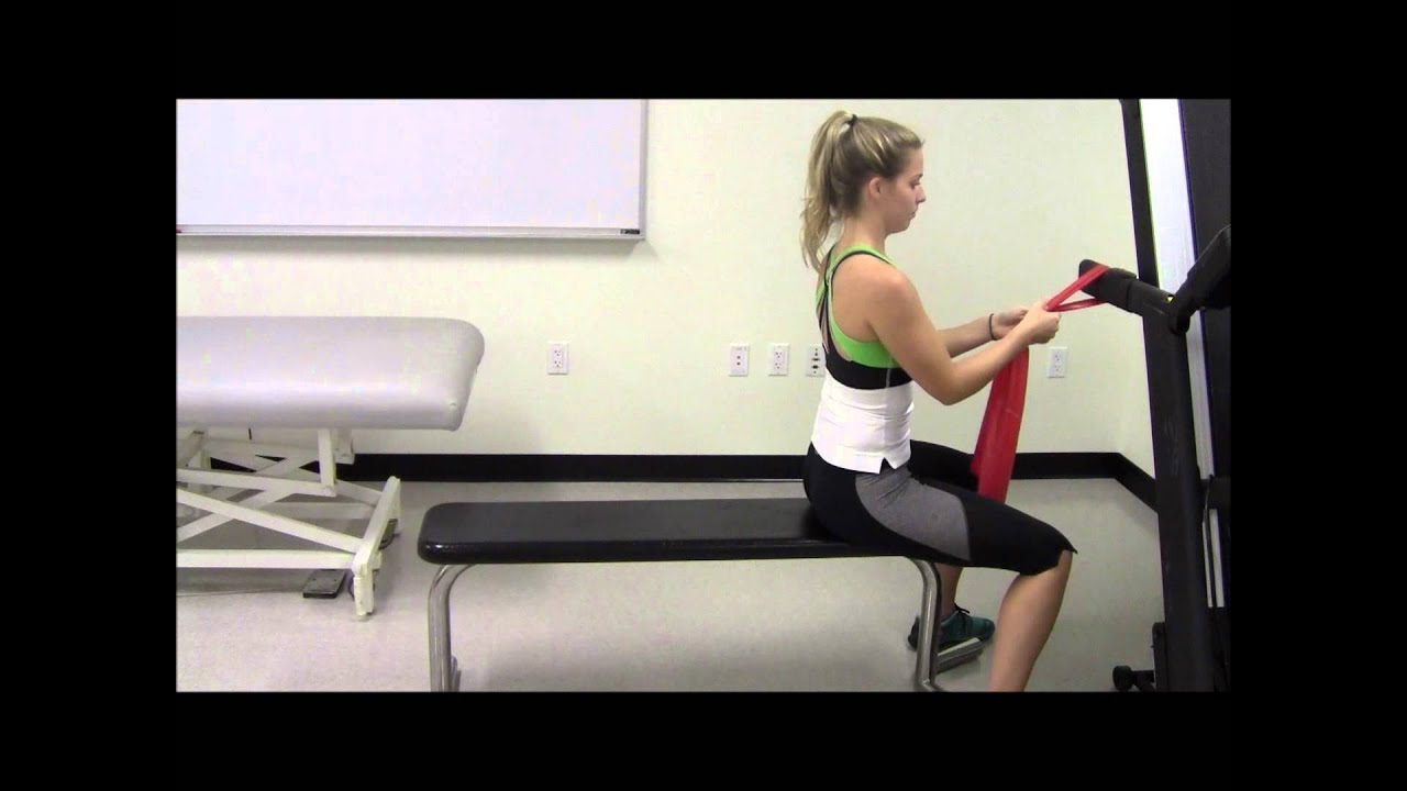 Thoracic Extension Strengthening - Theraband Back Extension
