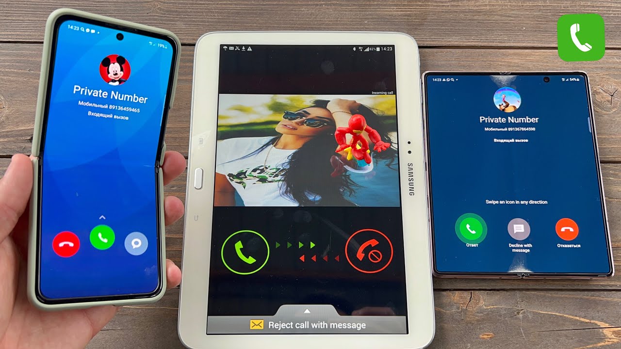 Incoming Girl Fake Call Samsung Tab3 & Fold3 Android 12 Vs Flip3