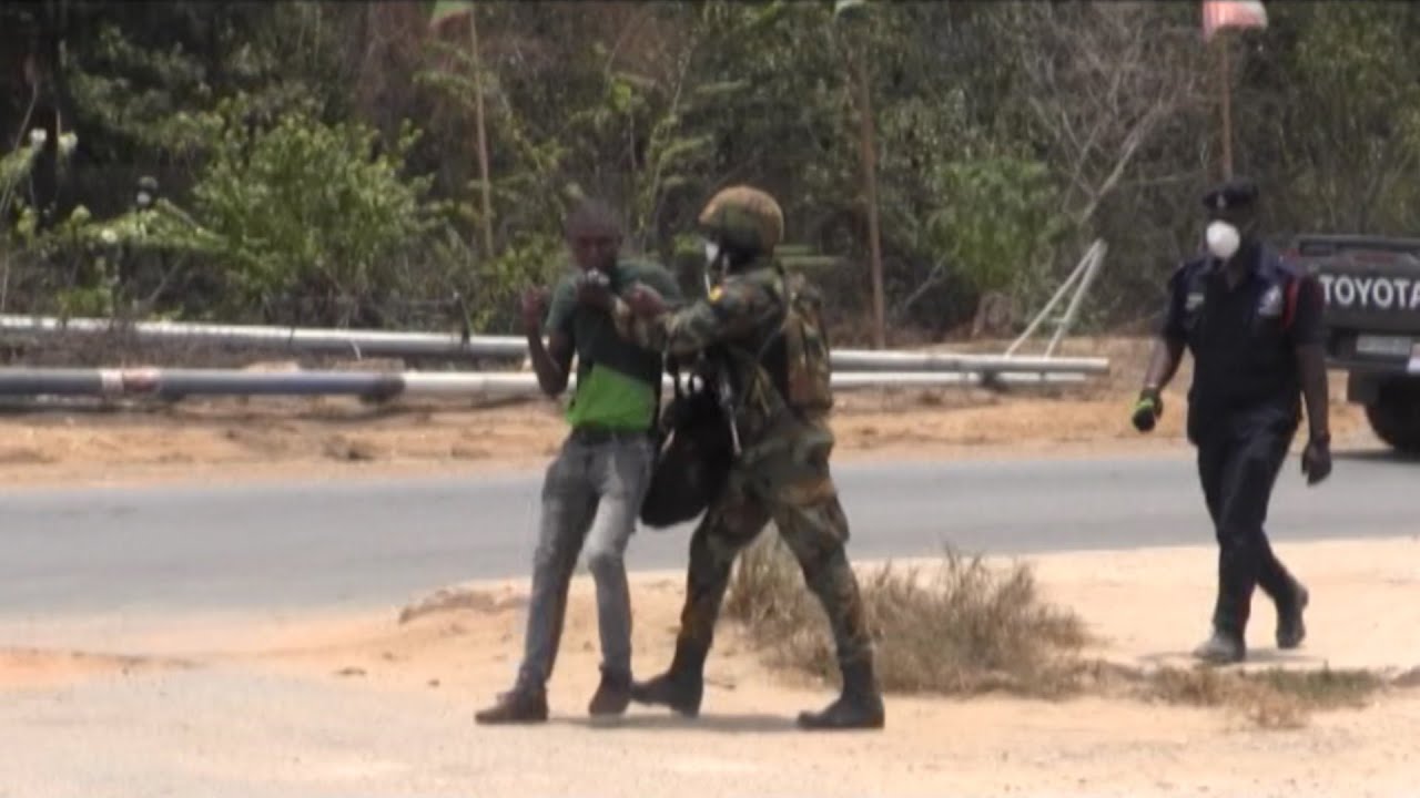 Lockdown: Ghana Military Enforcing The Law Strictly