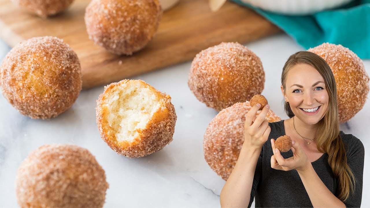 Fried Donut Holes Made without Yeast