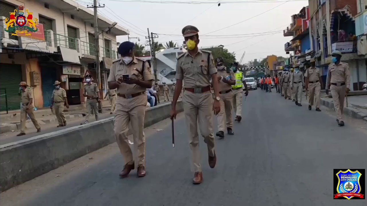 ROUTE MARCH K.G HALLI POLICE & CIVIL DEFENCE DIVISION 41