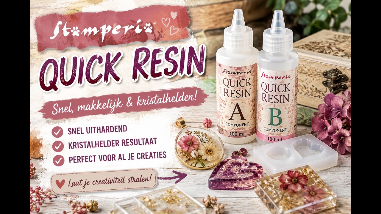 Scrapfever Live - Kijk & Leer Live - Quick Resin van Stamperia