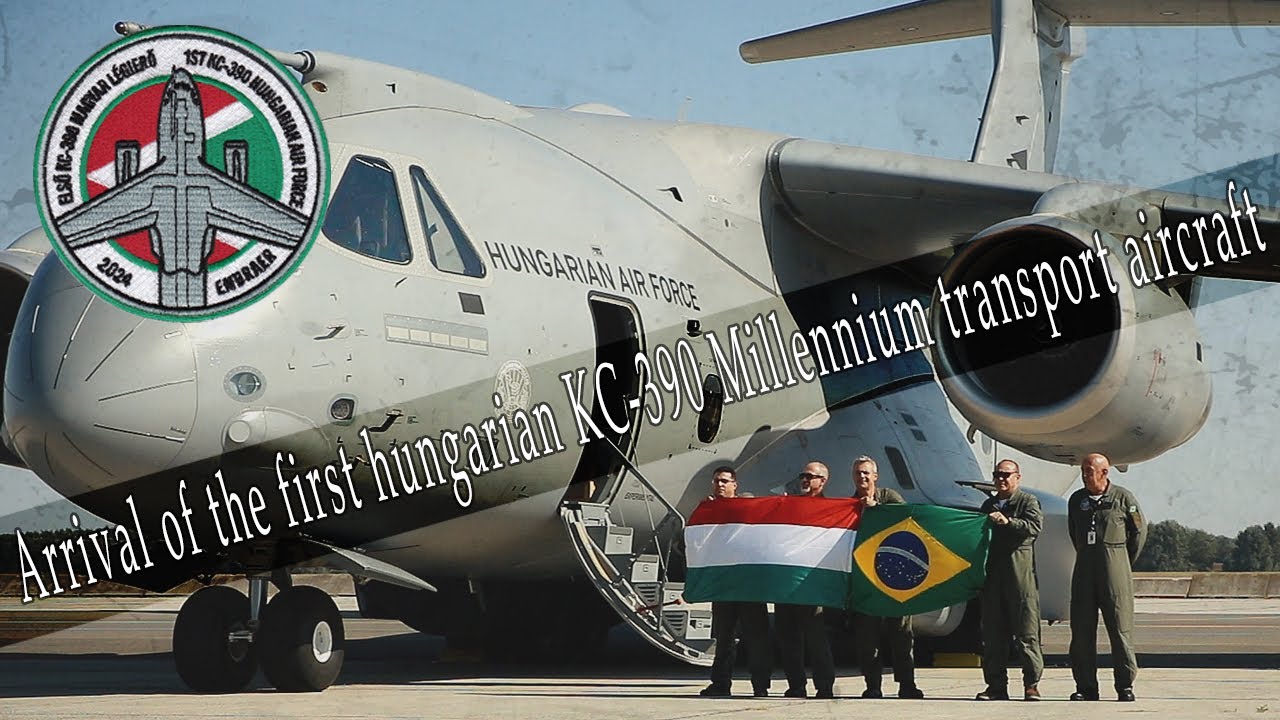 Arrival of the first hungarian KC-390 Millennium transport aircraft - 엠브라에르군 수송기