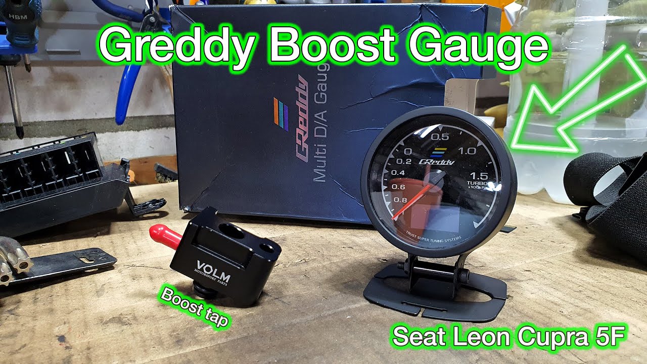 Greddy Boost Gauge (Multi D/A) in Seat Leon Cupra 5F – Features & Needle Sweep! #staging #ea888gen3