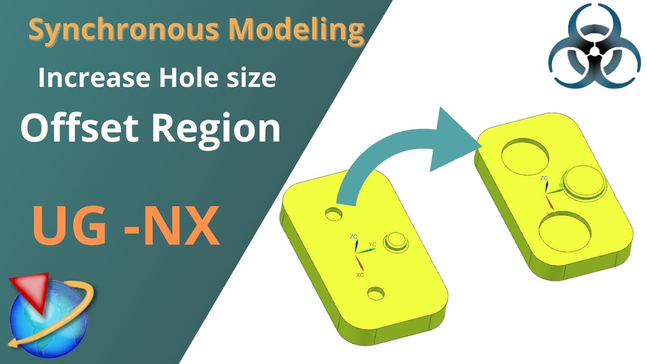 Siemens Unigraphics NX- Basics of Synchronous modeling Offset Region.