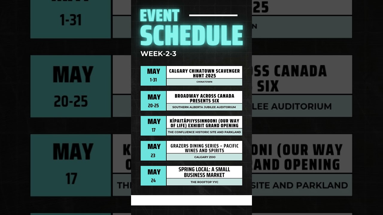 May 2025 Events and places to check out in Calgary 🎶🎨