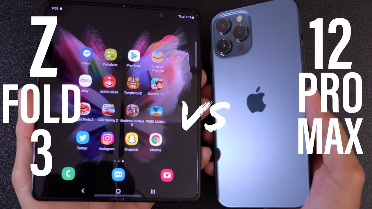 Сравним скорость Samsung Galaxy Z Fold 3 и iPhone 12 Pro Max: тест!