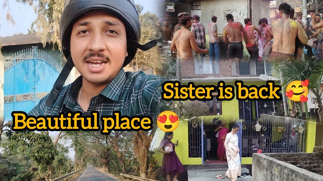 I went to take my sister back from a beautiful place and i finally revealed the surprise.