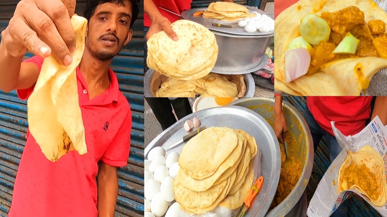 Very Delicious but Cheapest Breakfast Items of Kolkata | Famous Pocket Paratha With Unlimited Sabji.