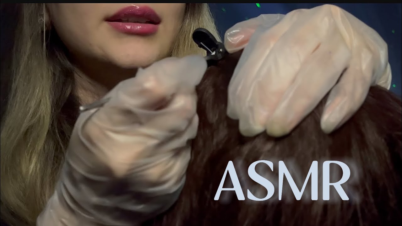 ای اس ام آر فارسی، شوره ی سرت رو درمان می کنم(ماساژكف سر،پاکسازی مو،شست وشوی مو) +آدامس جويدن آرام